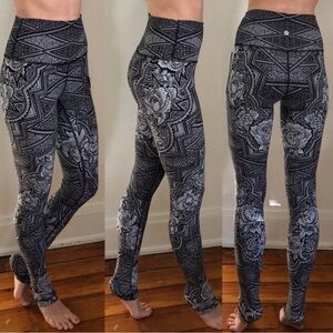 Lululemon Athletica Wunder Under High Rise Tight Size 4 Inked Ice Grey Black